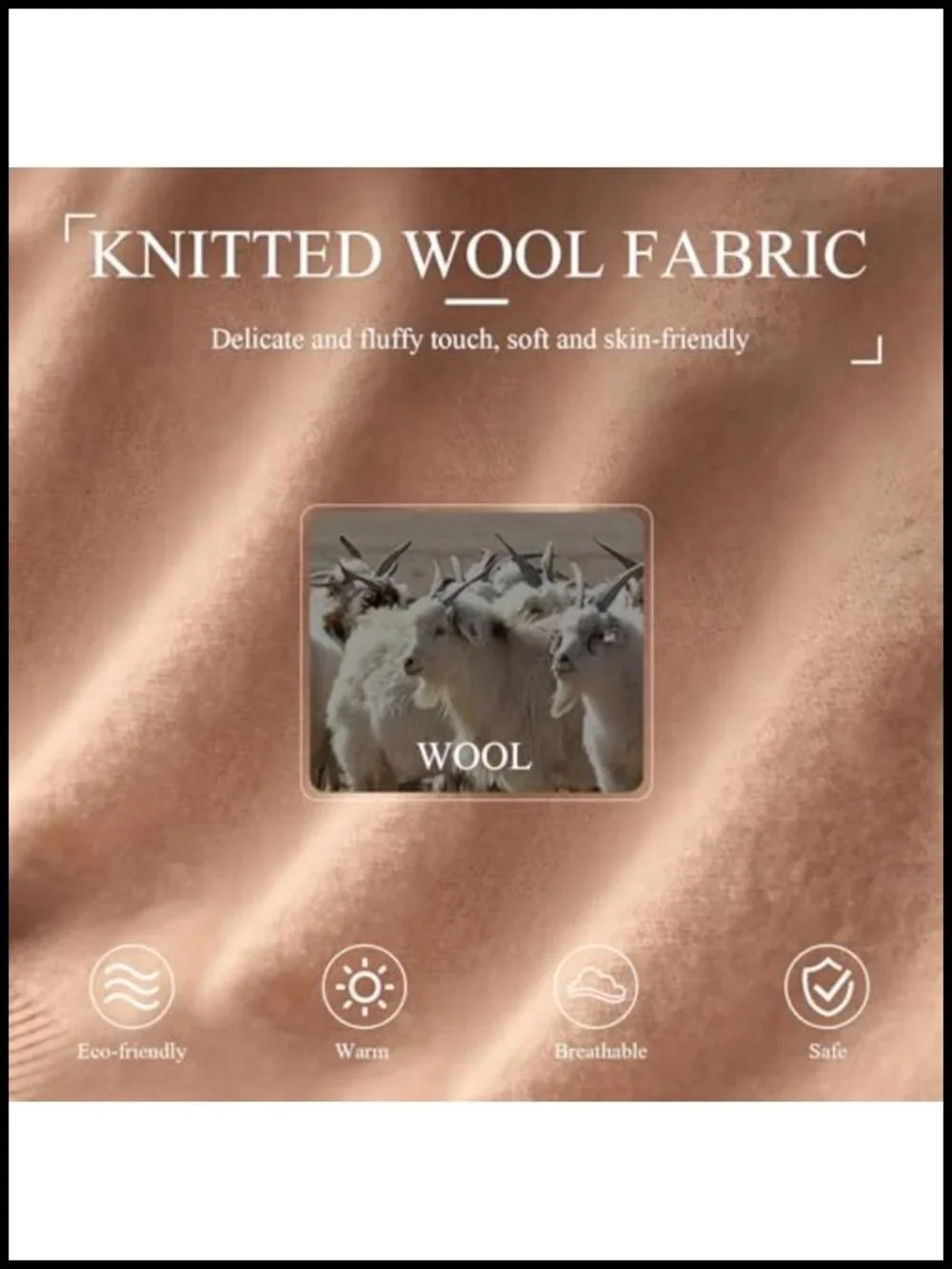 Knitted Knot Shawl Wrap 100% Wool Long Sleeve Blouse